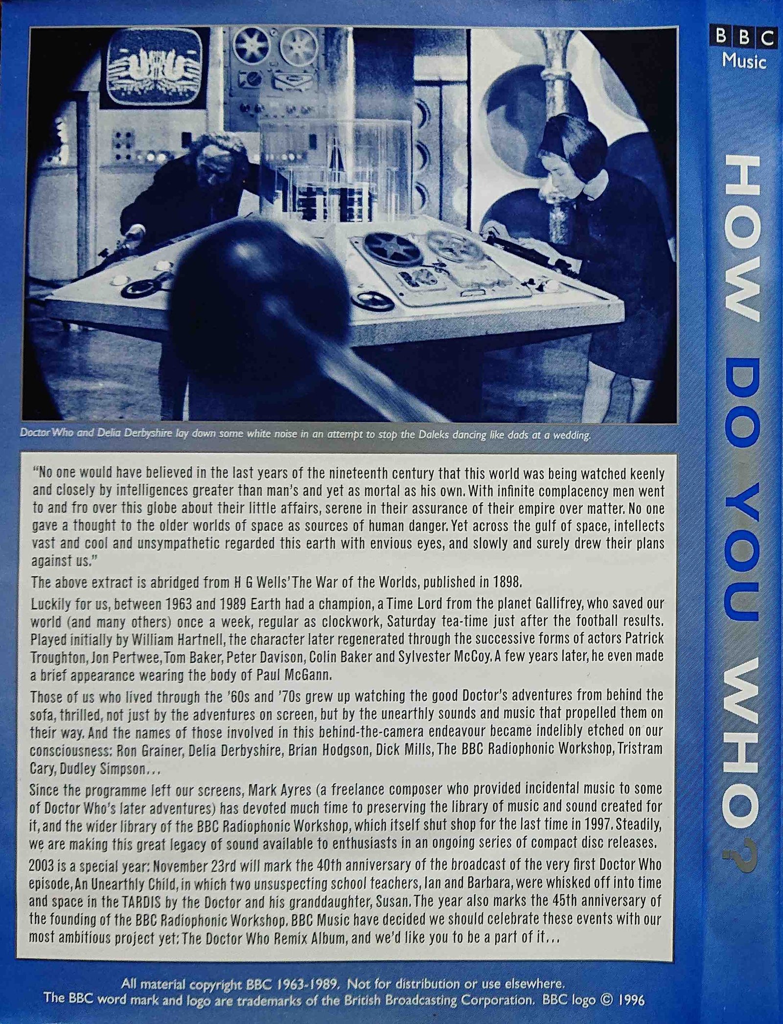 Back cover of DVD-TDWRA
